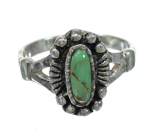 Turquoise Sterling Silver Southwestern Ring Size 5-1/2 YX83909